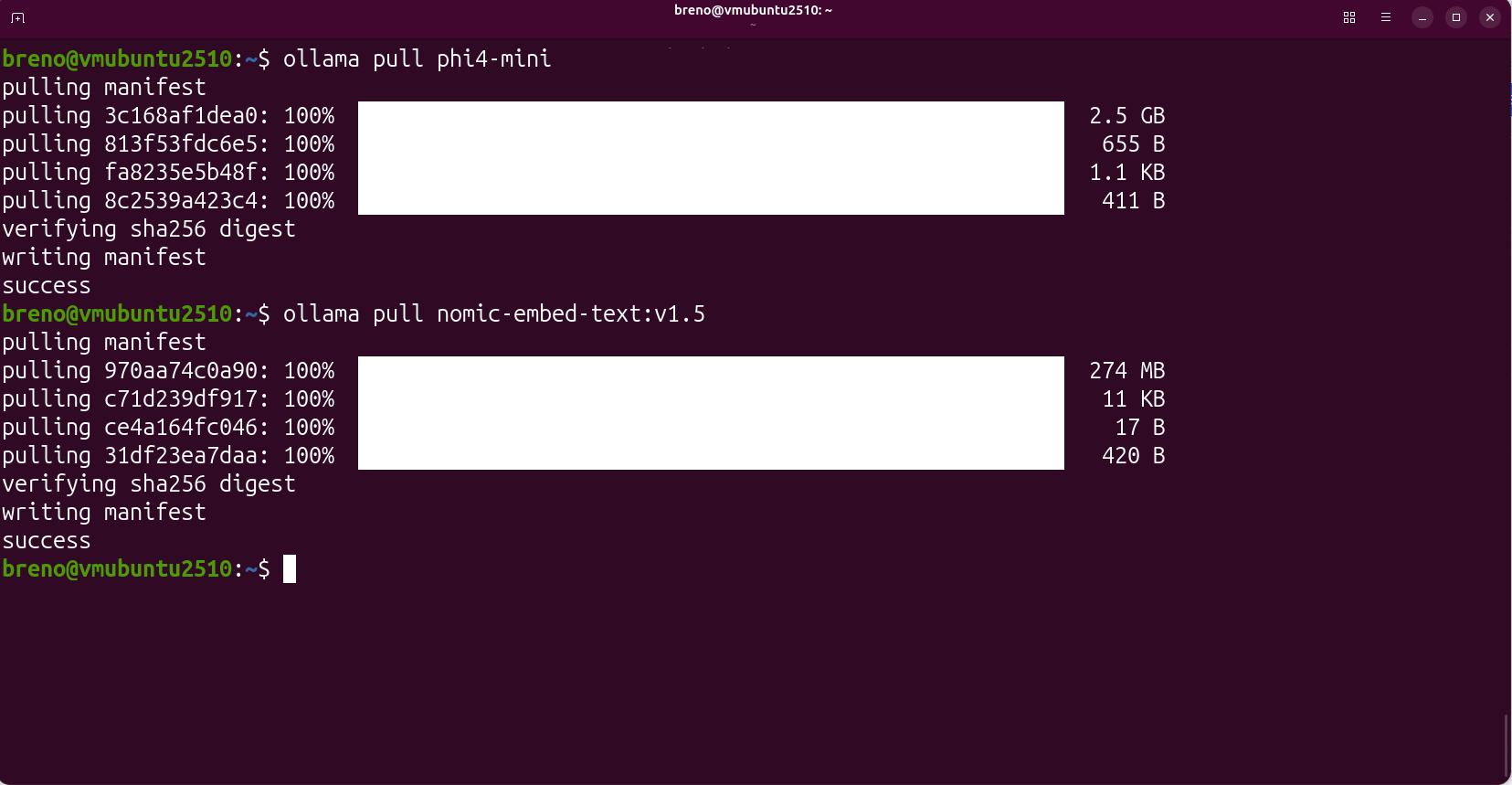 Pulling models in ollama